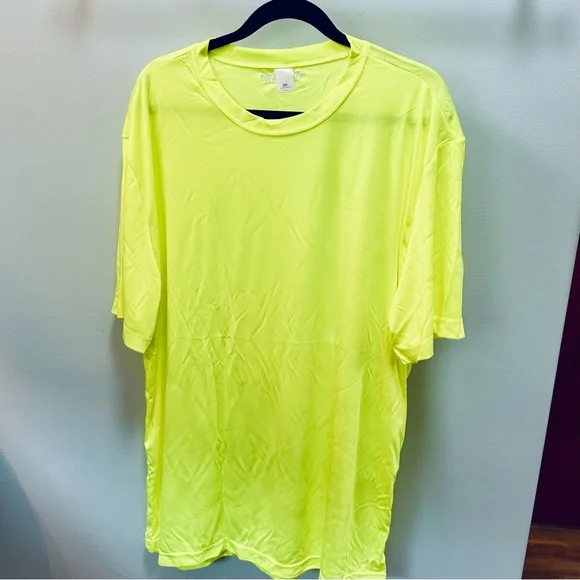 Driequip Dri-Fit All Sport Neon Yellow Short Sleeve T Shirt~ Size 2 XLarge New - Picture 5 of 7